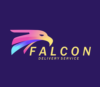 Falcon Delivery Service Logo Design brand identity branding colourful logo graphic design logo logo design