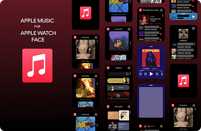 Apple music iWatch adobe xd app design apple music figma iwatch product design ui uiux design ux web design wireframes