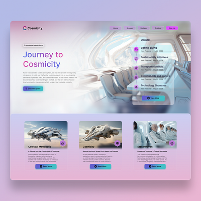 Landing Page - Cosmicity (light mode) figma landing page product design responsive design ui design ux design