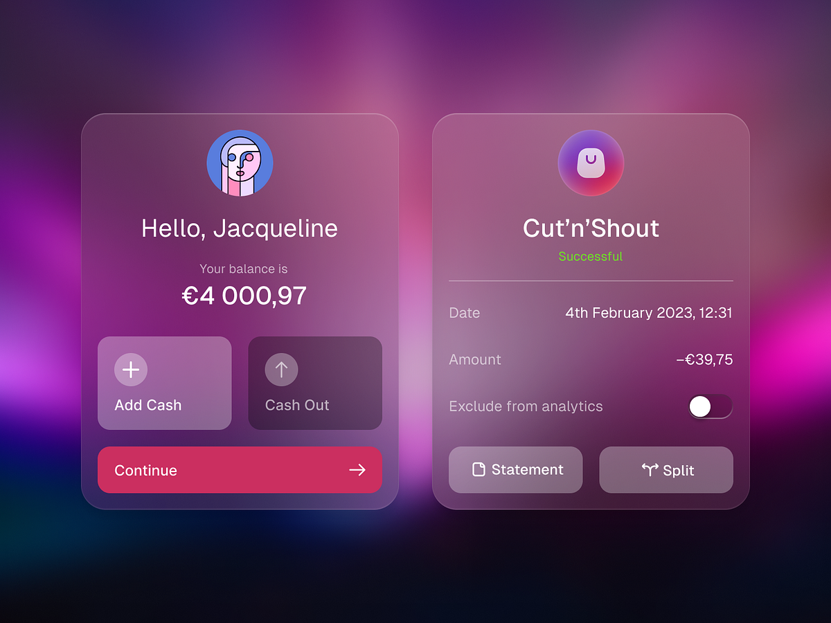 Web App Widgets Vision OS Style by Alexander Zaytsev on Dribbble