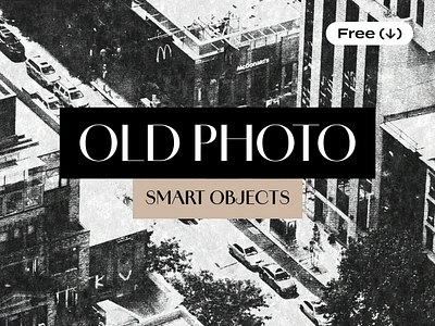 Authentic Old Photo Effect black bw download effect free freebie newspaper nostalgic old photo pixelbuddha postcard print psd retro template texture vintage white worn