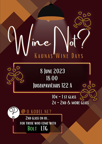 Flyer for wine event graphic design logo