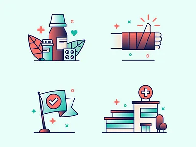 Kind Health Illustrations ampersandrew austin bacon cast flag health health care hospital illustration life medicine pills texas thumb