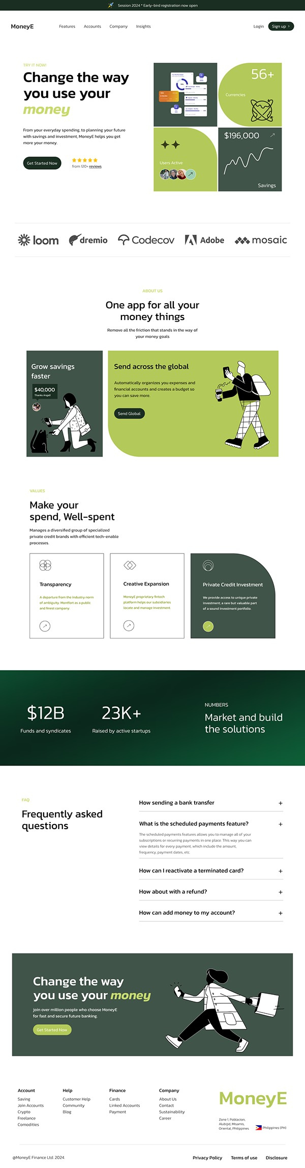Finance Landing Page UI/UX Design
