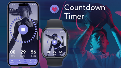 Countdown Timer - Fitness / Sport branding clock countdown tomer dailyui graphic design ios mobile app mpbile sport time tomer ui ux