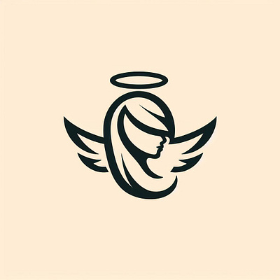 Angel logo angel branding buy creative girl logo logoground new sale spa unique wing