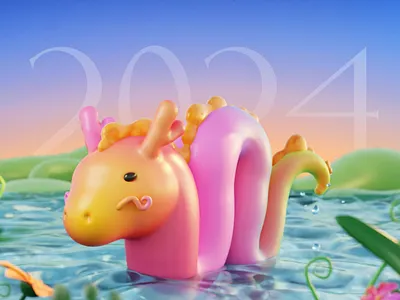 The Sunset Dragon 3d des design graphic design