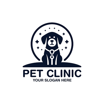 Pet Clinic Logo Design, Pet Shop Logo cat food paw