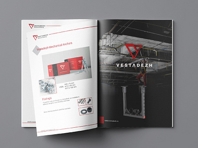 Vestadezh Company adobe adobe creative suit branding business card catalog design graphic design graphic designer gray photoshop red social media design visual identity