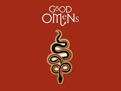 Good Omens - Official Enamel Pin 012 - The Serpent adobe amazon animal badge bible creative fantasy good omens graphic design illustrator kickstarter merch merchandise neil gaiman product serpent snake terry pratchett tv show vector