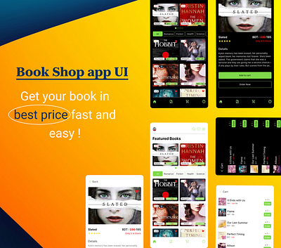 Book Shop app UI app design figma ui ux