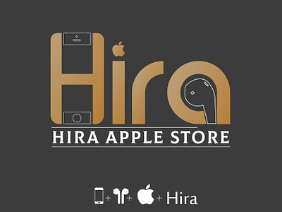 Hira Apple Store adobe adobe creative suit apple branding design gold graphic design graphic designer logo motion graphics photoshop poster visual branding visual identity