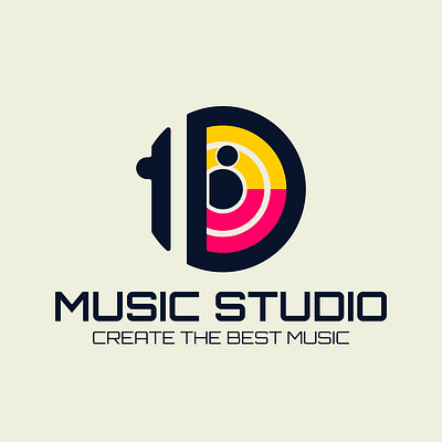 Premium Music Studio Logo Design, Music Label modern