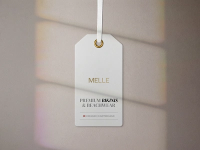 MELLE — Clothing Tag beachwear branding clothing clothing tag ecommerce fashion fashion branding label luxury online clothing premium shopping swimwear swiss branding tag