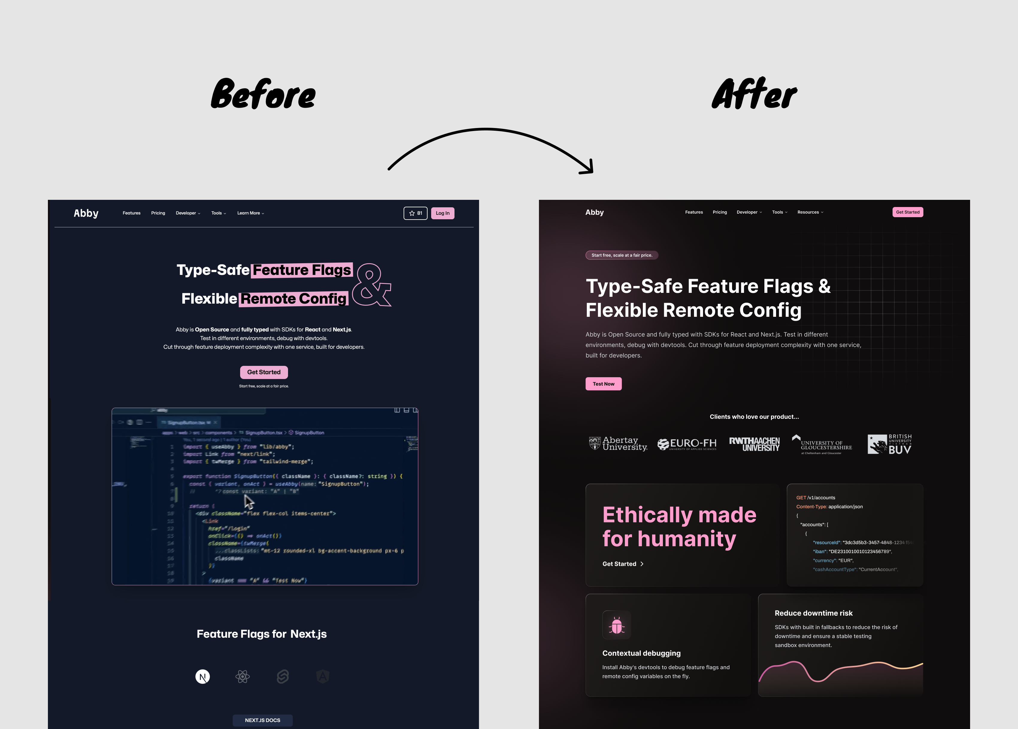 Developer Portal Landing Page Design ai app black black theme branding dark dark theme dashboard dev portal framer landing landing page open source product react sdk ui ux webflow website