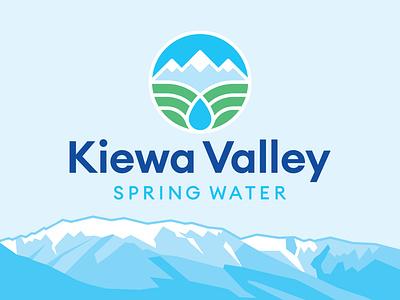 Kiewa Valley Spring Water australian badge badgelogo branding design drop graphic design illustration logo mountain mountains packaging spring typography valley van water website