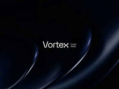 Vortex — Crypto Wallet Logo crypto brand identity crypto branding crypto logo cryptocurrency custom defi logo exchange finance logo fintech logo typography vortex wallet logo wordmark