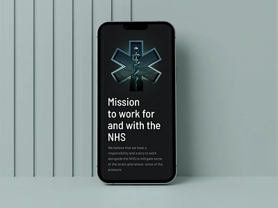 Medical Logistics Mobile Website 3d animation case study dark mode healthcare landing page medical medical website mobile nhs responsive design rwd ui website