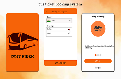 bus booking system app branding design graphic design illustration logo ui ux vector web