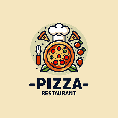 Pizza Restaurant Logo Design, Pizza Homemade dinner italian