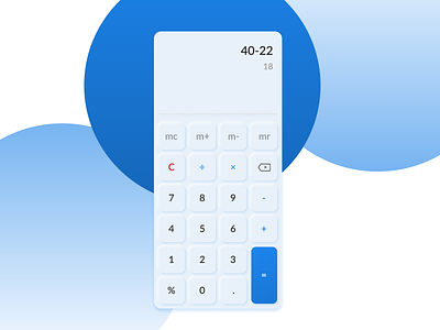 Calculator App UI design in Neumorphic style app app design calculator minimalistic mobile app neumorphism ui design ui ux uiuxdesign user experience ux