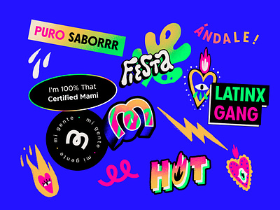 Mi Gente | Branding app app branding artwork branding dating app design illustration latino latnix logo mi gente ui