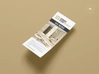 Free Curved 9x4 Flyer Mockup dl flyer mockup