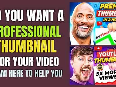 Do you want a professional thumbnail for your video? 3d animation app branding design facebook graphic design illustration logo motion graphics thumbnail ui vector video youtuop