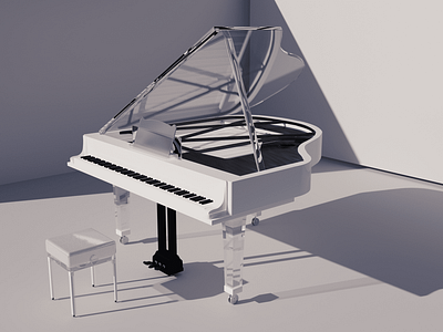 grand piano 3d model 3d branding graphic design motion graphics