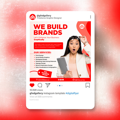 Building Brands Digital Flyer - Motakabbir - GFX Desk Gallery design digital flyer flyer graphic design illustrator logo social typography