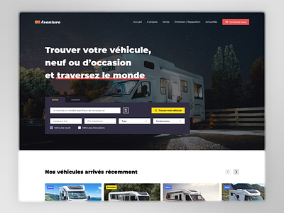 Site Web d'un Concessionnaire de Camping-Car ui ux web design