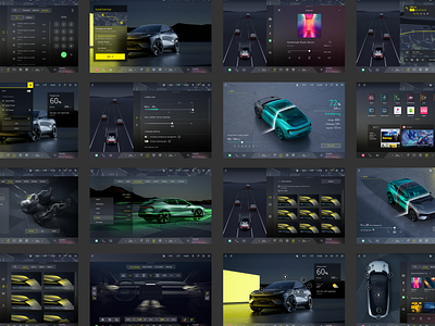 HMI Lotus Eletre Central Screen design system hmi prototyping touchscreen ui ux