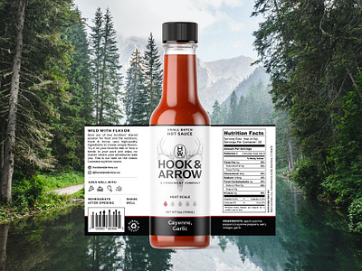 Hook & Arrow - Label Design brand hookandarrow hotsauce hotsaucelable icons label labeldesign