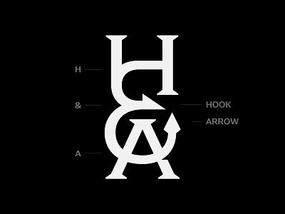 Hook & Arrow - Monogram lettering logoconstruction logodesign logomark monogram monogramdesign
