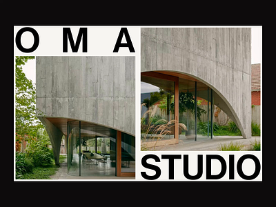 OMA Studio animation architecture brand branding design digital editorial grid layout minimal photo swiss typography web