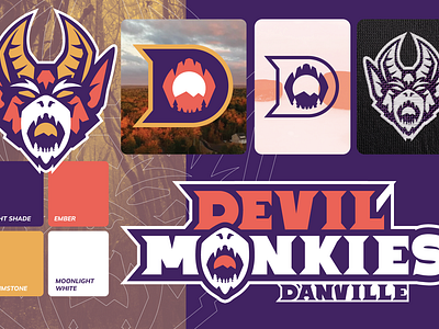 Danville Devil Monkies - Brand Exploration brand identity branding design graphic graphic design icon illustration logo mark new hampshire vector