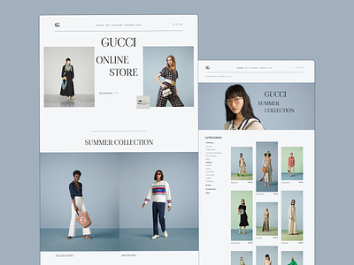 Design Concept: Redesign of the Gucci Online Store animation design figma ui uiux user interface ux web webdesign website