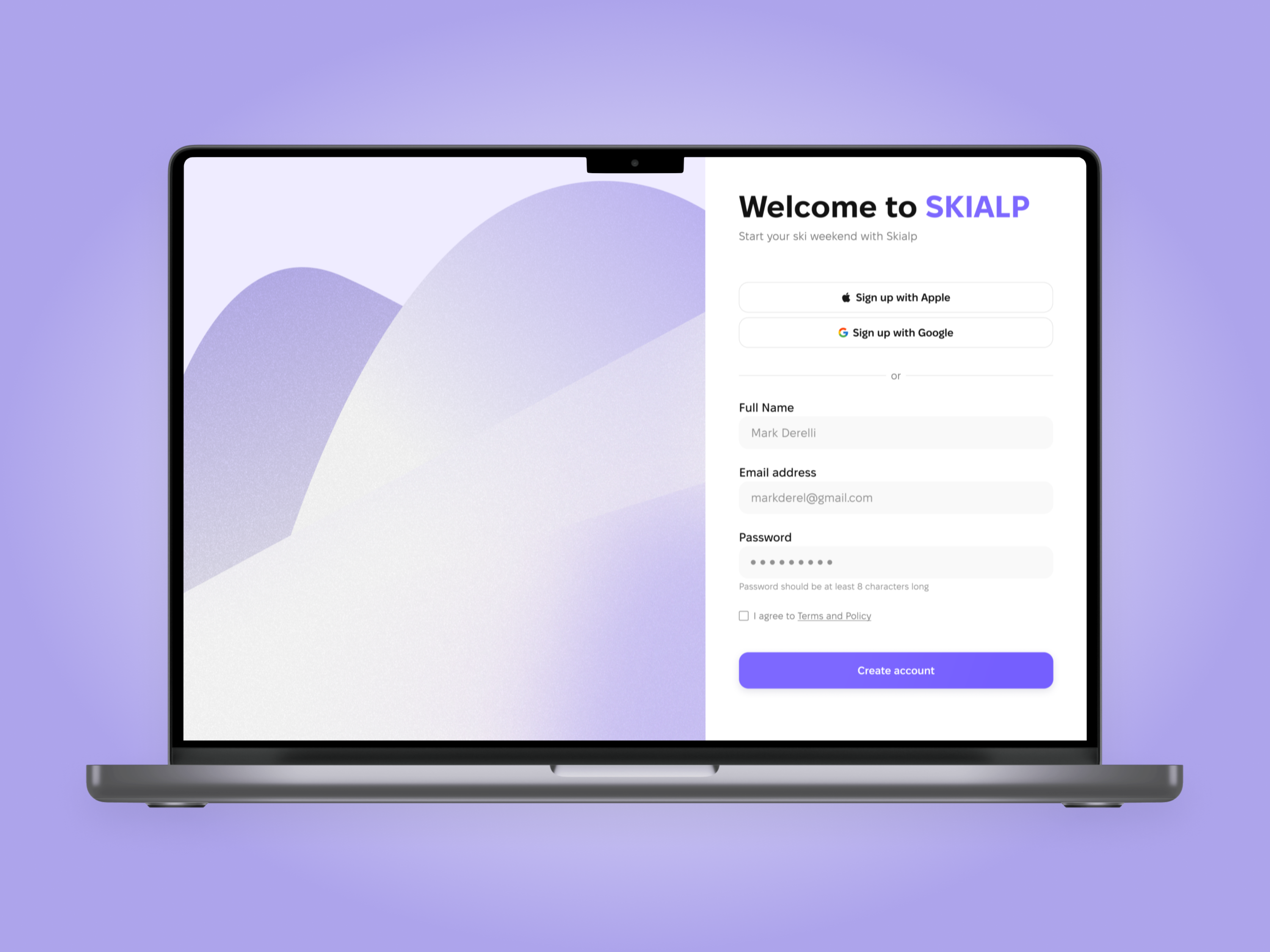 Sign Up screen dailyui fisrtscreen form login signup ui uiux ux webdesign