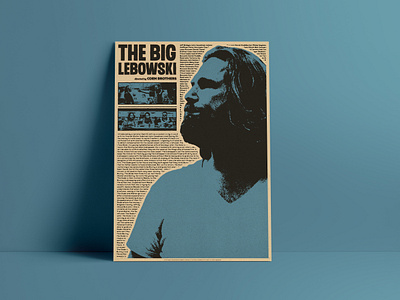 Movie Poster Design l The Big Lebowski artwork branding coens brothers comedy design dude film poster graphic design illustratio jeff bridges movie movie poster photoshop poster poster design poster inspiration print the big lebowski typography