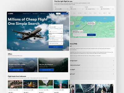 AERO - Flight Booking Landing Page booking design flight graphic design logo travel ui ui ux website