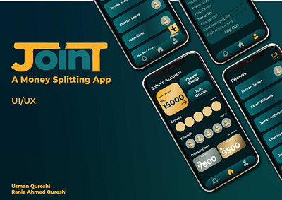 Joint - Money Splitting App | UI/UX Design app design mobile app design ui uiux user interface ux