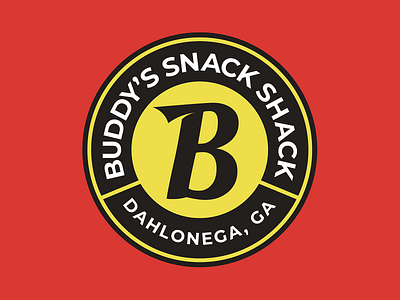 Buddy's Snack Shack Badge brand branding cafe design georgia graphic design identity illustration logo mark restaurant southern vector