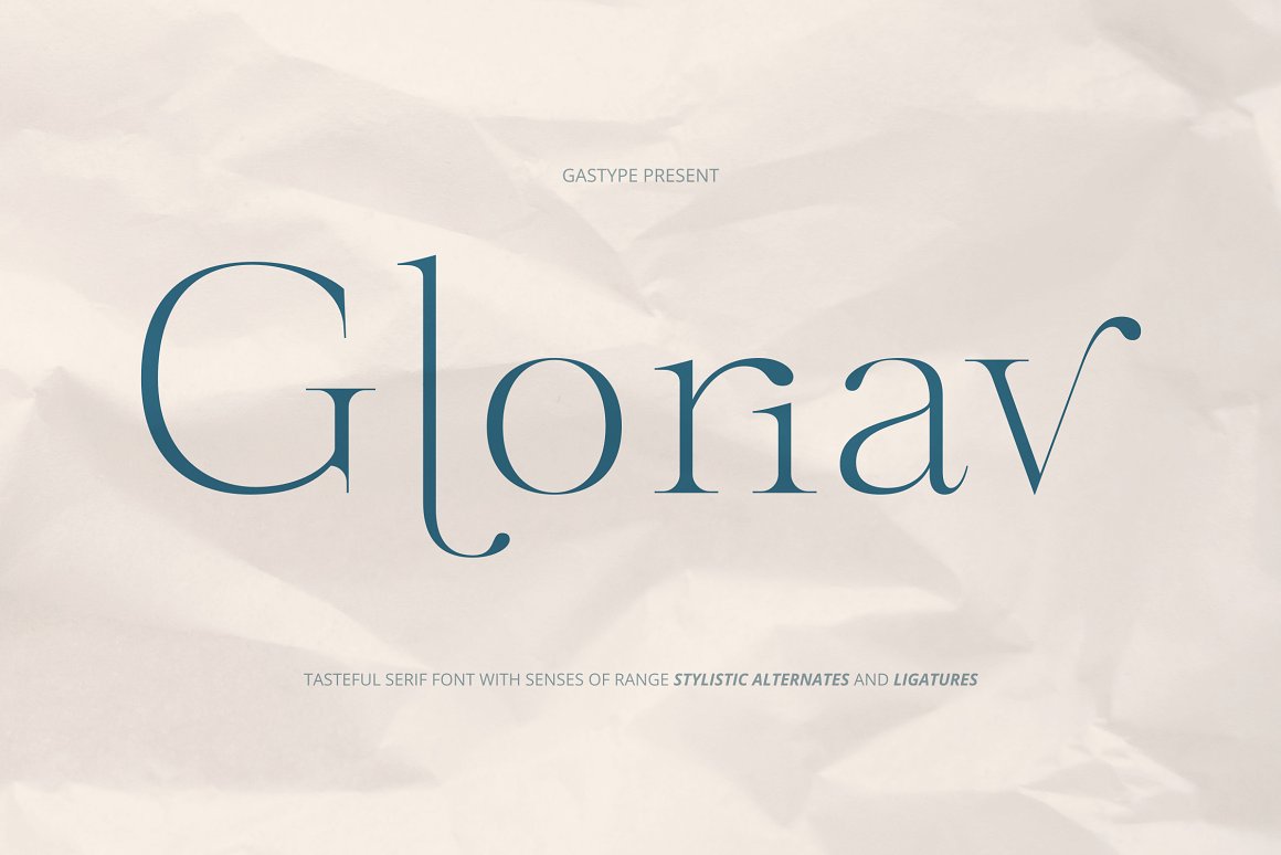Gloriav alternates elegant font font ligatures serif font serif typeface tasteful