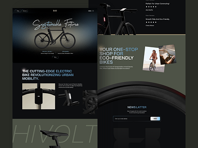 Hivolt E-Bike Website bike cycle ebike electric ui uidesign