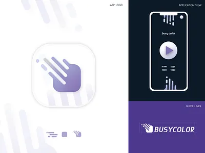 busy color game logo graphic design logo ui ux