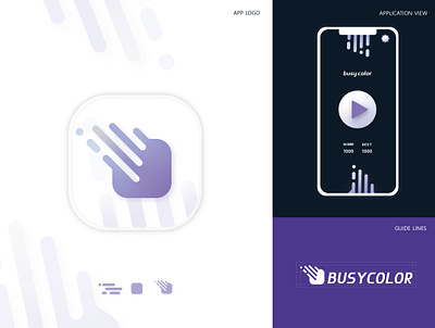 busy color game logo graphic design logo ui ux