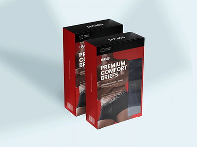 Packaging Design for HAMS' Boxer Brief boxer branding brief mockup packaging packaging design print