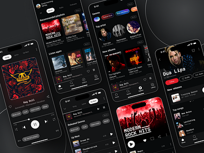Clefy | Music & Audio App app design interface mobile music music app music application spotify ui ui design uiux ux