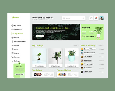 Plants Shop Website Landing Page Ui Design app design design figma ios landing landing page plants ui uiux ux web website