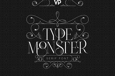 Type Monster - Elegant Font + Extras creative custom elegant flourish font free lettering nice serif typeface